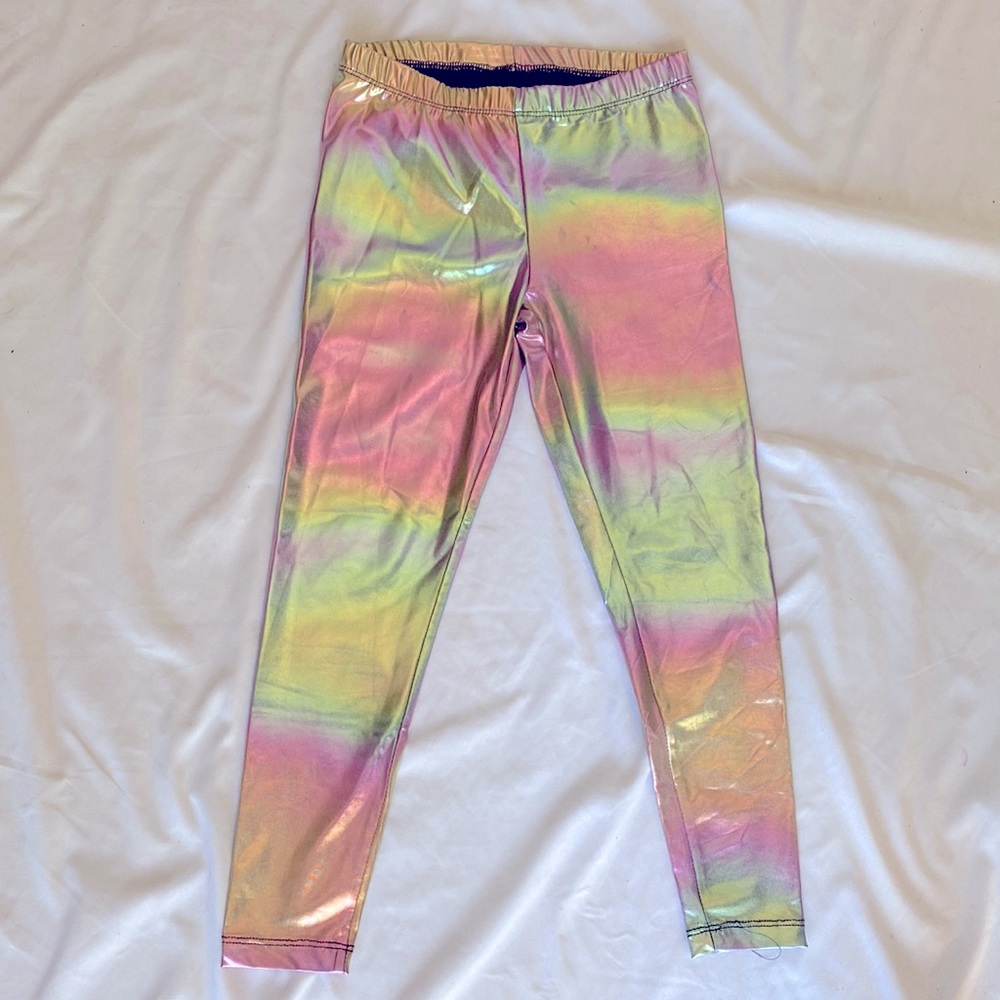 Girls metallic leggings